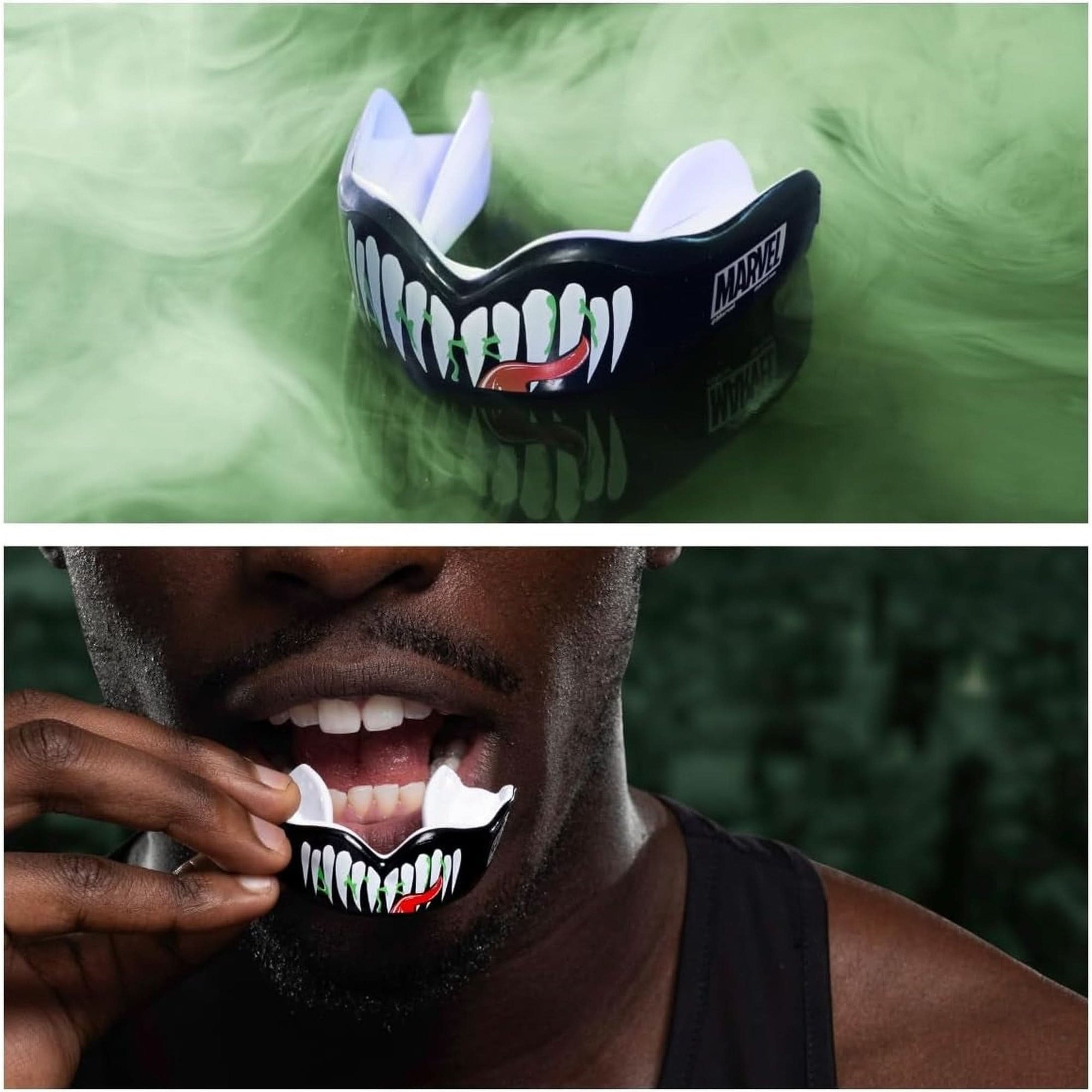 Marvel Venom Sports Mouthguard Dual Layer Premium Protection Adults Gum Shield with Case for Boxing, MMA, Rugby, Martial Arts, Judo and All Contact Sports