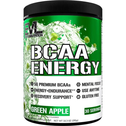 EVL Bcaas Amino Acids Powder - BCAA Energy Pre Workout Powder for Muscle Recovery Lean Growth and Endurance - Rehydrating BCAA Powder Post Workout Recovery Drink with Natural Caffeine - Furious Grape