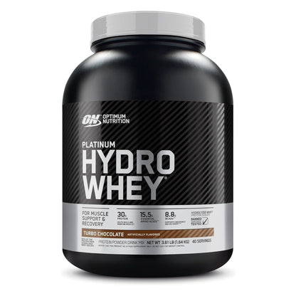 Optimum Nutrition Platinum Hydrowhey Protein Powder, 100% Hydrolyzed Whey Protein Isolate Powder, Flavor: Turbo Chocolate, 40 Servings, 3.61 Pounds (Packaging May Vary)