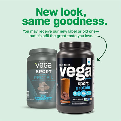 Vega Sport Premium Vegan Protein Powder Chocolate(45 Servings) 30G Plant Based Protein,5G Bcaas,Dairy Free,Gluten Free,Non Gmo,Pea Protein for Women and Men,4Lbs 5.9Oz(Packaging May Vary)