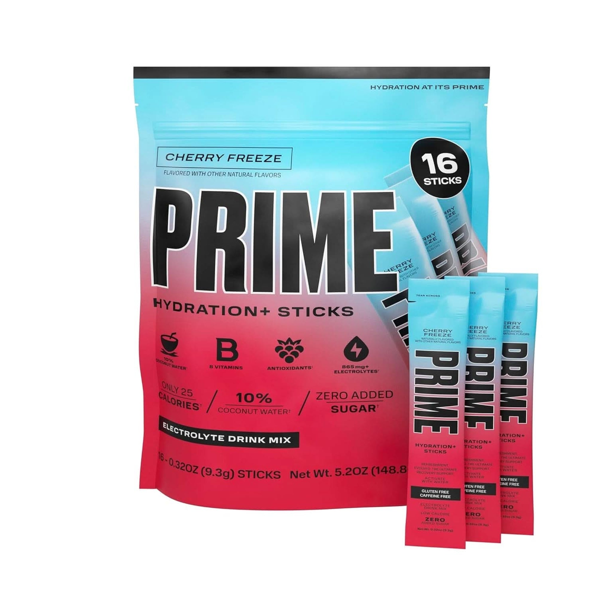 PRIME HYDRATION+ Sticks VARIETY PACK | Hydration Powder Single Serve Sticks | Electrolyte Powder on the Go | Low Sugar | Caffeine-Free | Vegan | 30 Sticks