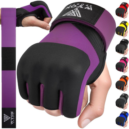 WYOX Gel Boxing Hand Wraps Inner Gloves for Men & Women, 80Cm Quick Wrist Wraps Guard, Padded Knuckle Protection for Muay Thai MMA Kickboxing Punching Bag Gloves, Hand Wraps for Boxing & Martial Arts