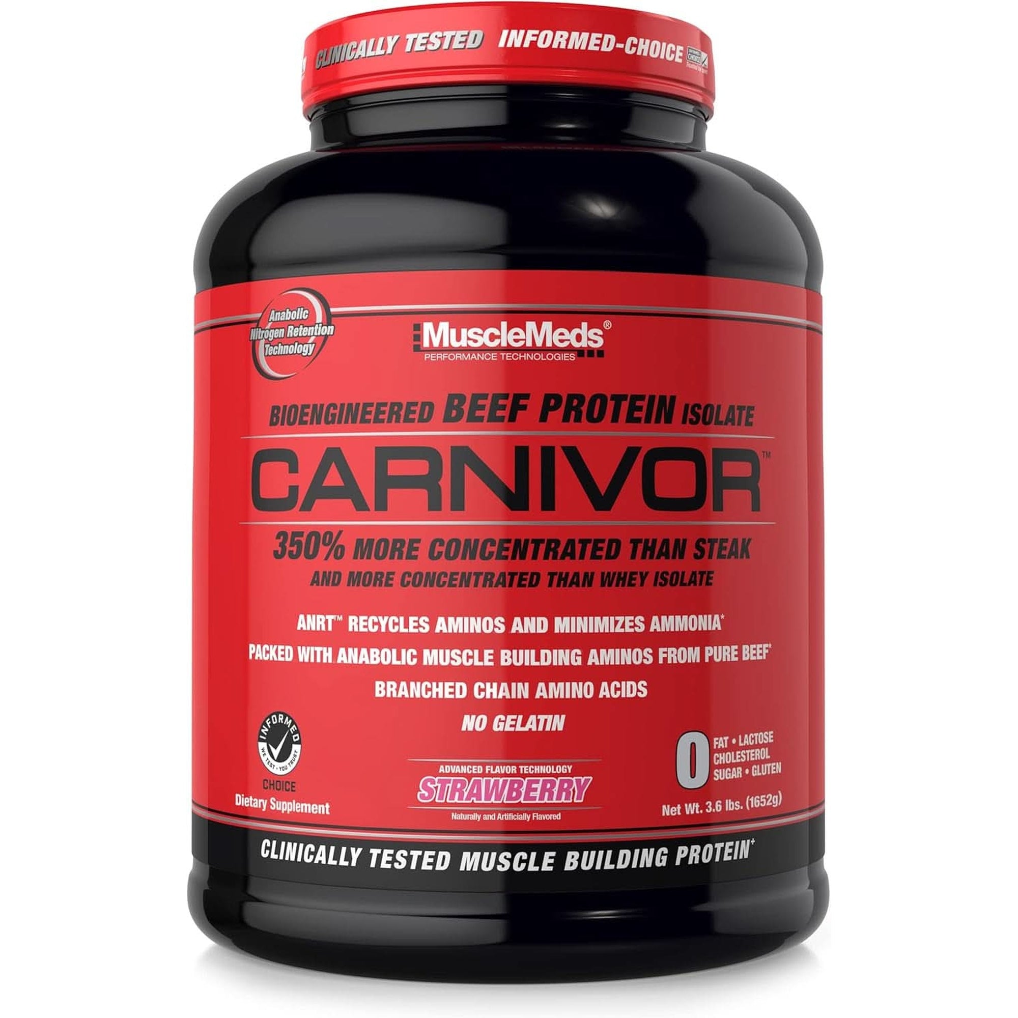 Musclemeds Carnivor Beef Protein Isolate Powder, Chocolate Peanut Butter, 4.14 Pound