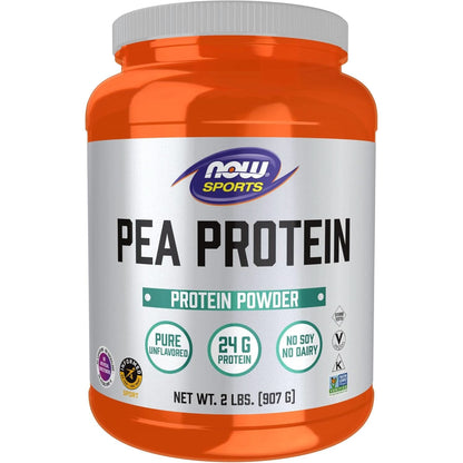 NOW Foods Sports Nutrition, Pea Protein 24 G, Fast Absorbing, Unflavored Powder, 7-Pound