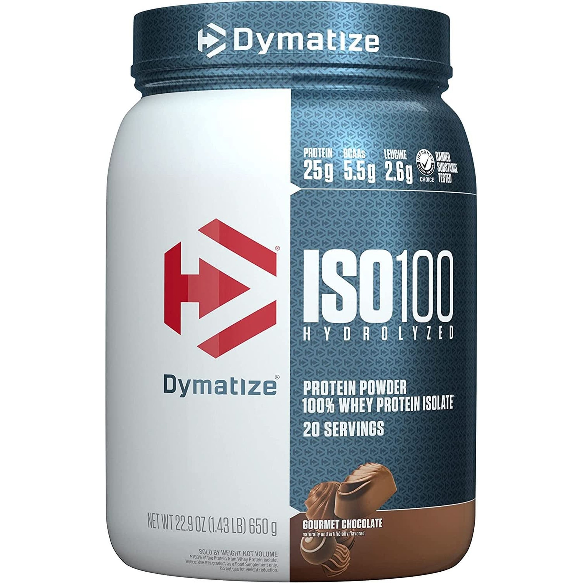 Dymatize ISO 100 Whey Protein Powder with 25G of Hydrolyzed 100% Whey Isolate, Gluten Free, Fast Digesting, Gourmet, 3 Pound, Vanilla, 3 Pound, 48 Oz