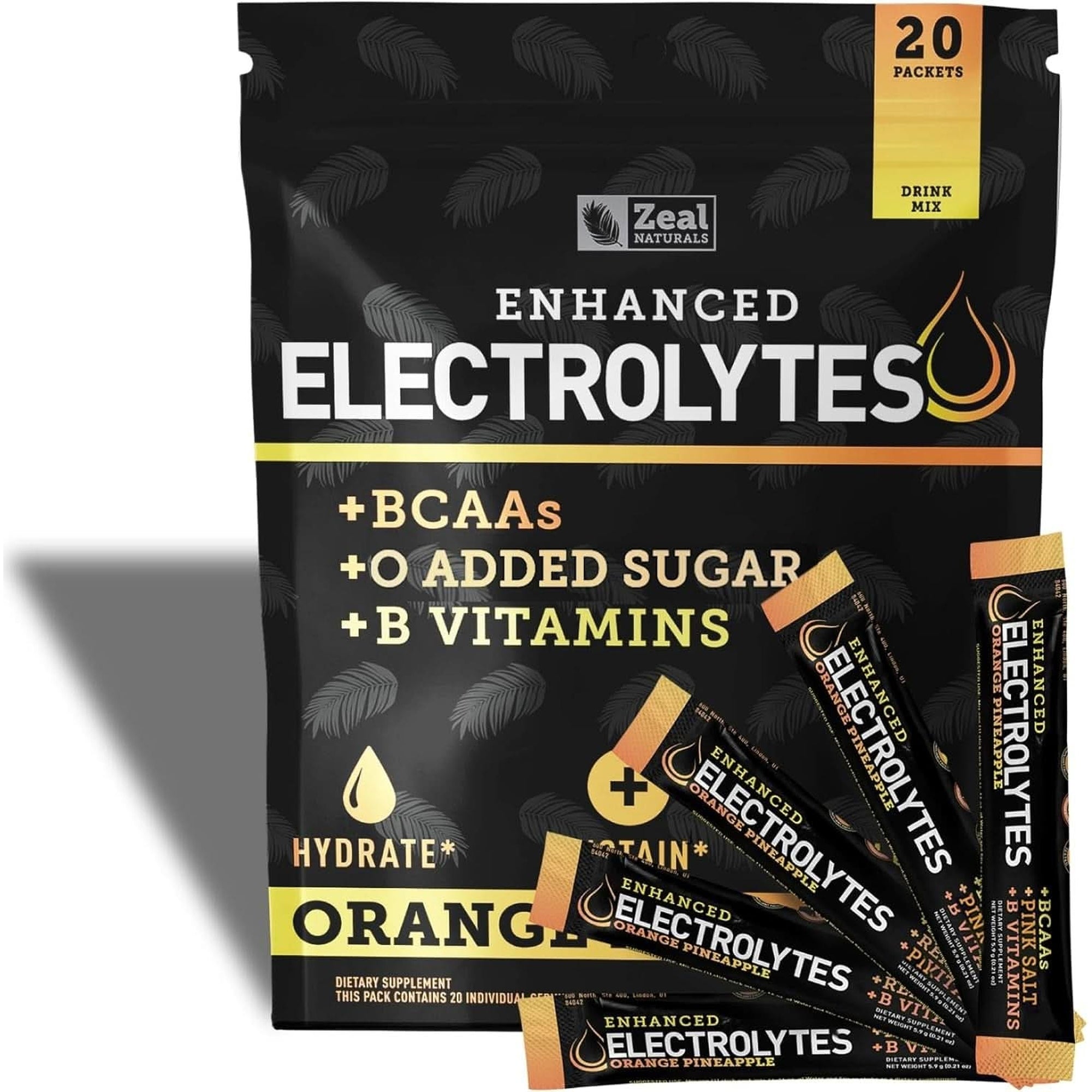 Enhanced Electrolyte Powder Cherry Limeade | 90Ct. + BCAA, B-Vitamins & Real Salt® - Hydration Powder W Potassium, Sodium, Zinc, Magnesium for Hydration