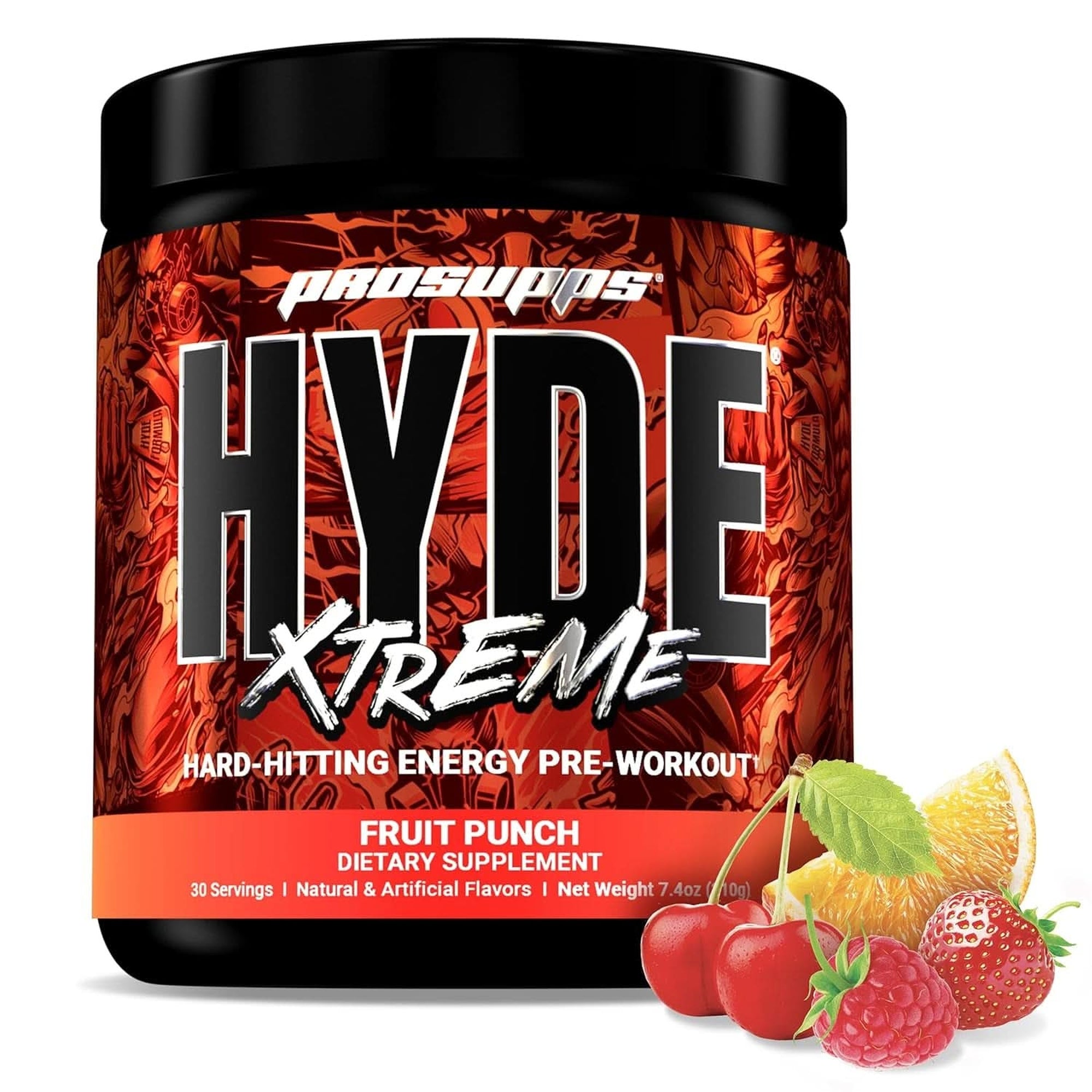 PROSUPPS® Mr. Hyde® Xtreme Pre-Workout Powder Energy Drink - Intense Sustained Energy, Pumps & Focus with Beta Alanine, Creatine & Nitrosigine, (30 Servings, Watermelon Rush)