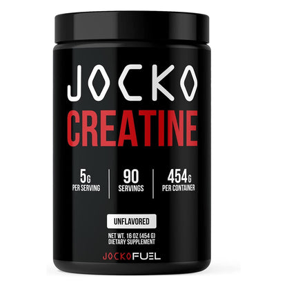 Jocko Fuel Creatine Monohydrate Powder - Creatine for Men & Women, Supplement for Athletic Performance & Muscle Health, 90 Servings 16 Oz (Unflavored)