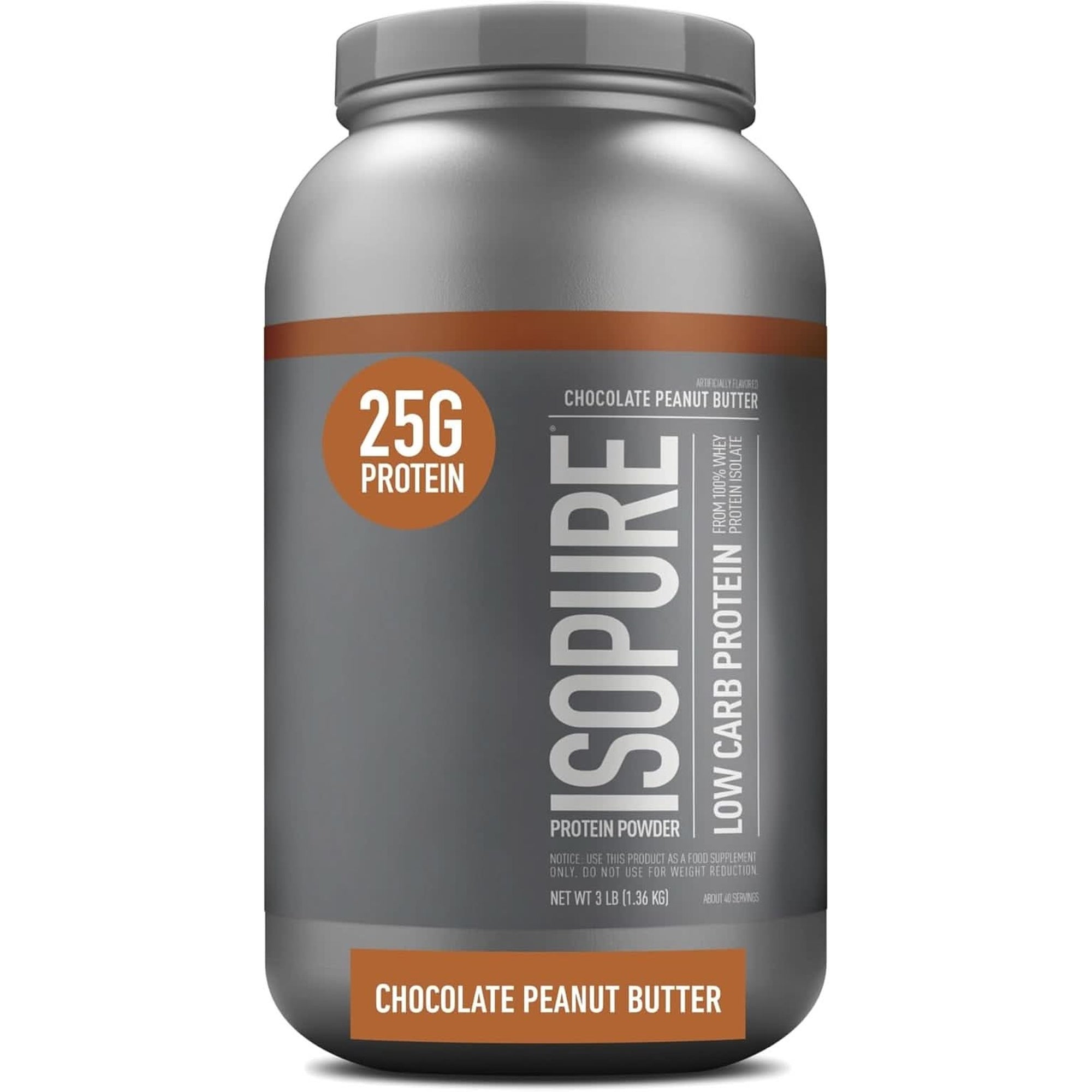 Isopure Protein Powder, Whey Isolate with Vitamin C & Zinc for Immune Support, 25G Protein, Low Carb & Keto Friendly, Flavor: Dutch Chocolate, 62 Servings, 4.5 Pounds (Packaging May Vary)