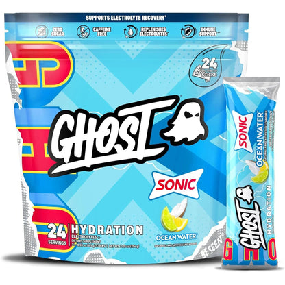 GHOST Hydration, Kiwi Strawberry, 40 Serv, Electrolyte Powder - Drink Mix Supplement with Magnesium, Potassium, Calcium, Vitamin C & Taurine for Energy & Endurance - Vegan, Free of Soy, Sugar & Gluten