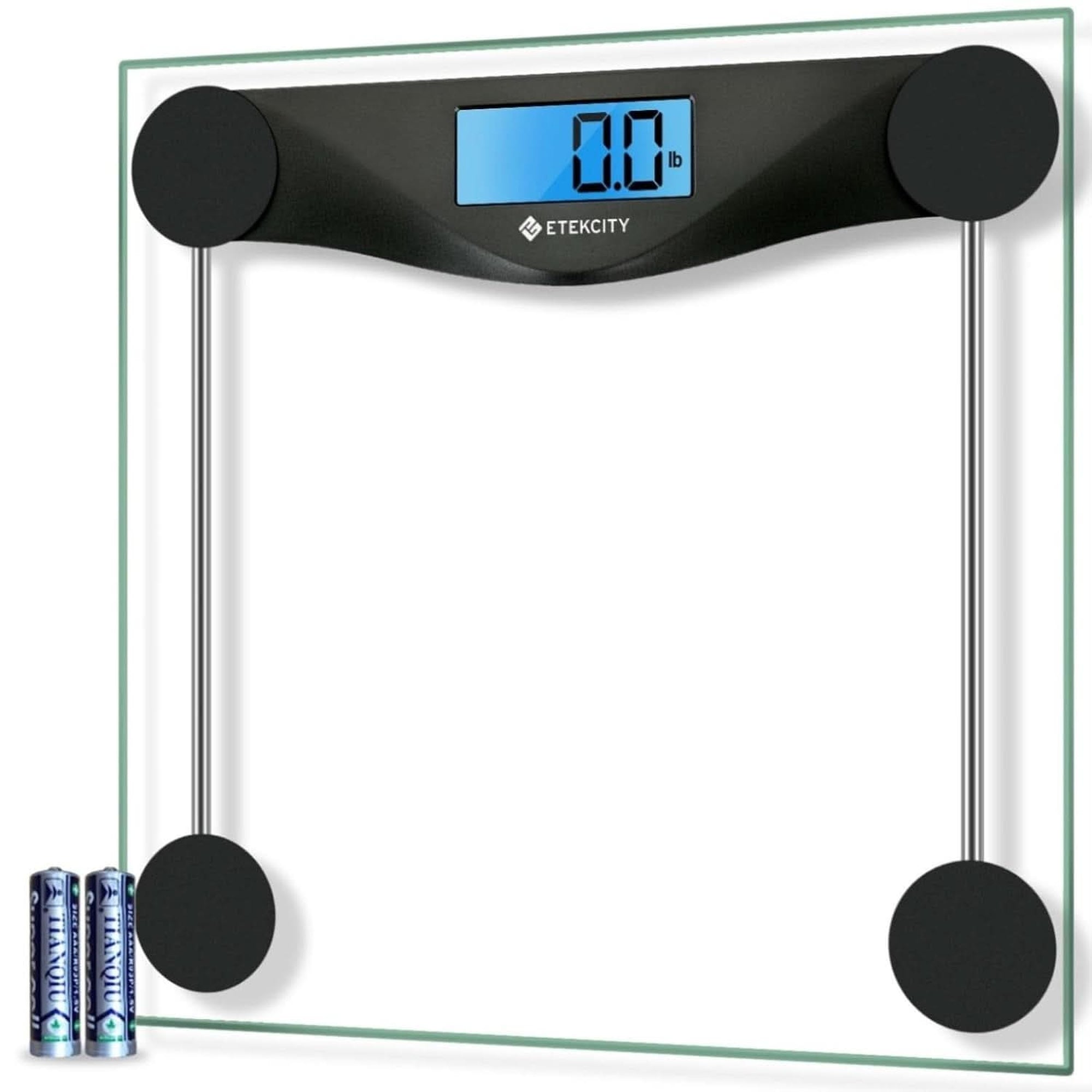 Etekcity Bathroom Scale for Body Weight, Digital Weighing Machine for People, Accurate & Large LCD Backlight Display, 6Mm Tempered Glass, 400 Lbs