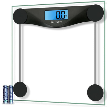 Etekcity Bathroom Scale for Body Weight, Digital Weighing Machine for People, Accurate & Large LCD Backlight Display, 6Mm Tempered Glass, 400 Lbs