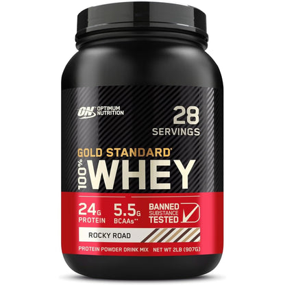 Optimum Nutrition Gold Standard 100% Whey Protein Powder, Double Rich Chocolate, 2 Pound (Packaging May Vary)