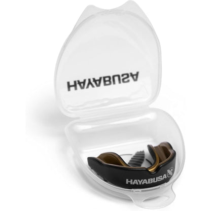 Hayabusa Combat Sports Mouth Guard Youth, Kids and Adult Sizes Comes with Case - White/Red, Adult