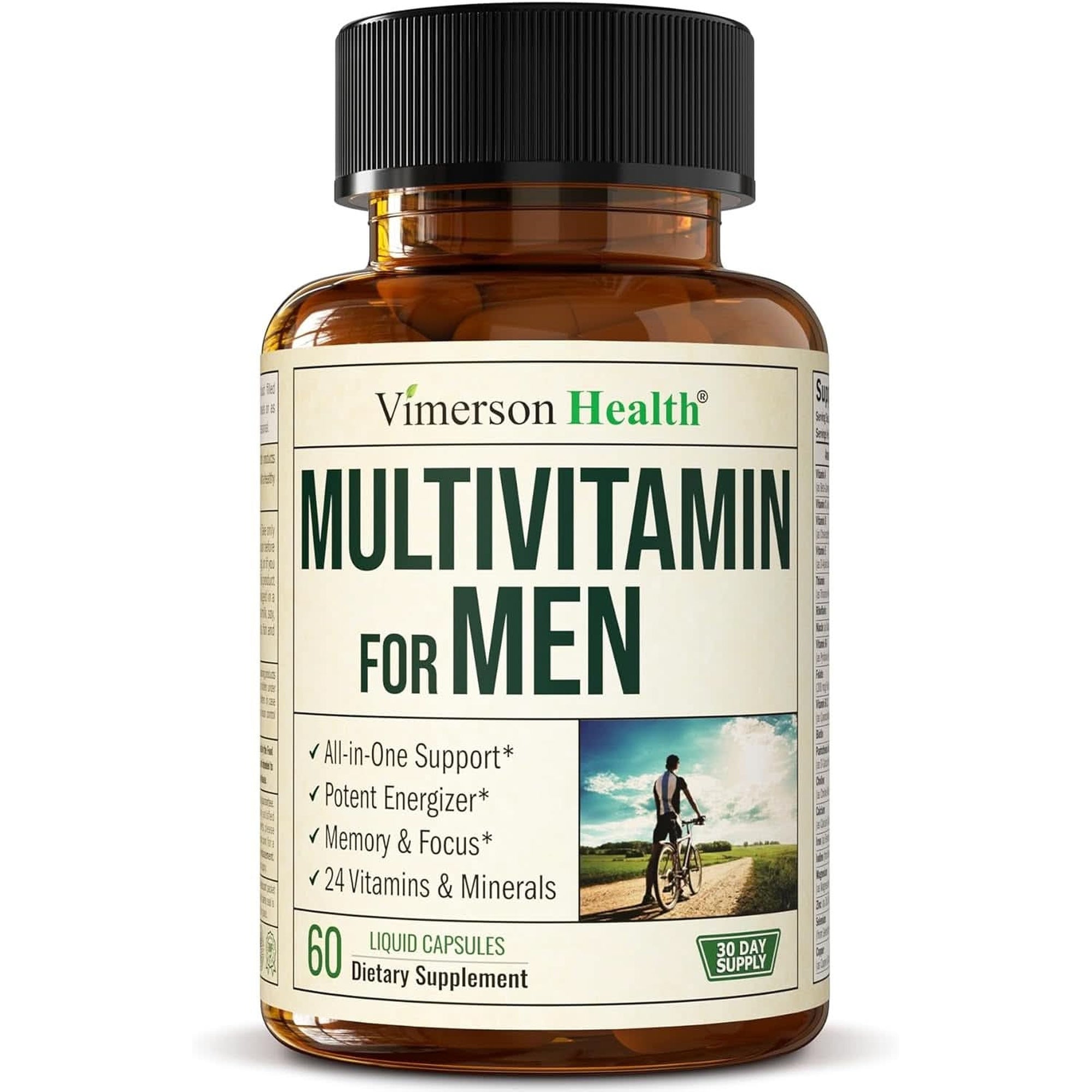 Multivitamin for Men - Complete Mens Multivitamins & Multiminerals with Vitamin A, C, D, E, B12, Zinc & More Essential Vitamins for Men - Mens Vitamins for Energy, Focus, and Mens Health. 60 Capsules