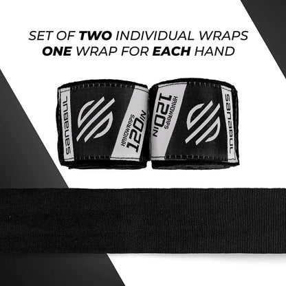 Sanabul Elastic 120 Inch Boxing Hand Wraps | Kickboxing Handwraps for Boxing Gloves for Men, Women, and Kids | Muay Thai MMA Hand Wraps