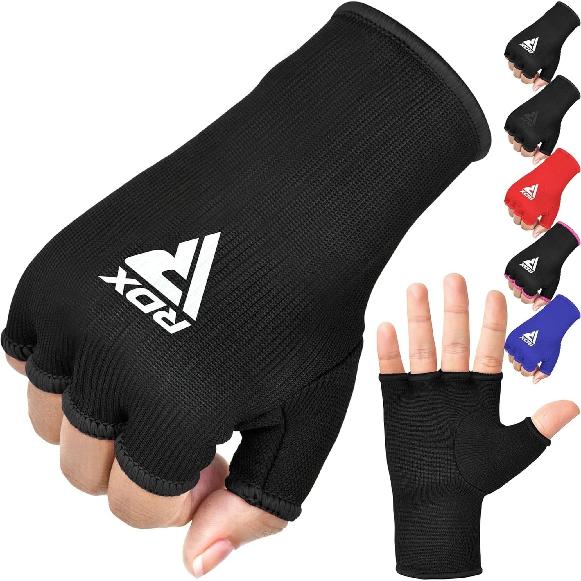 RDX Boxing Hand Wraps Inner Gloves Men Women, Half Finger Elasticated Bandages, under Mitts Fist Protection, Muay Thai, Kickboxing, MMA, Martial Arts Speed Bag Punching Training