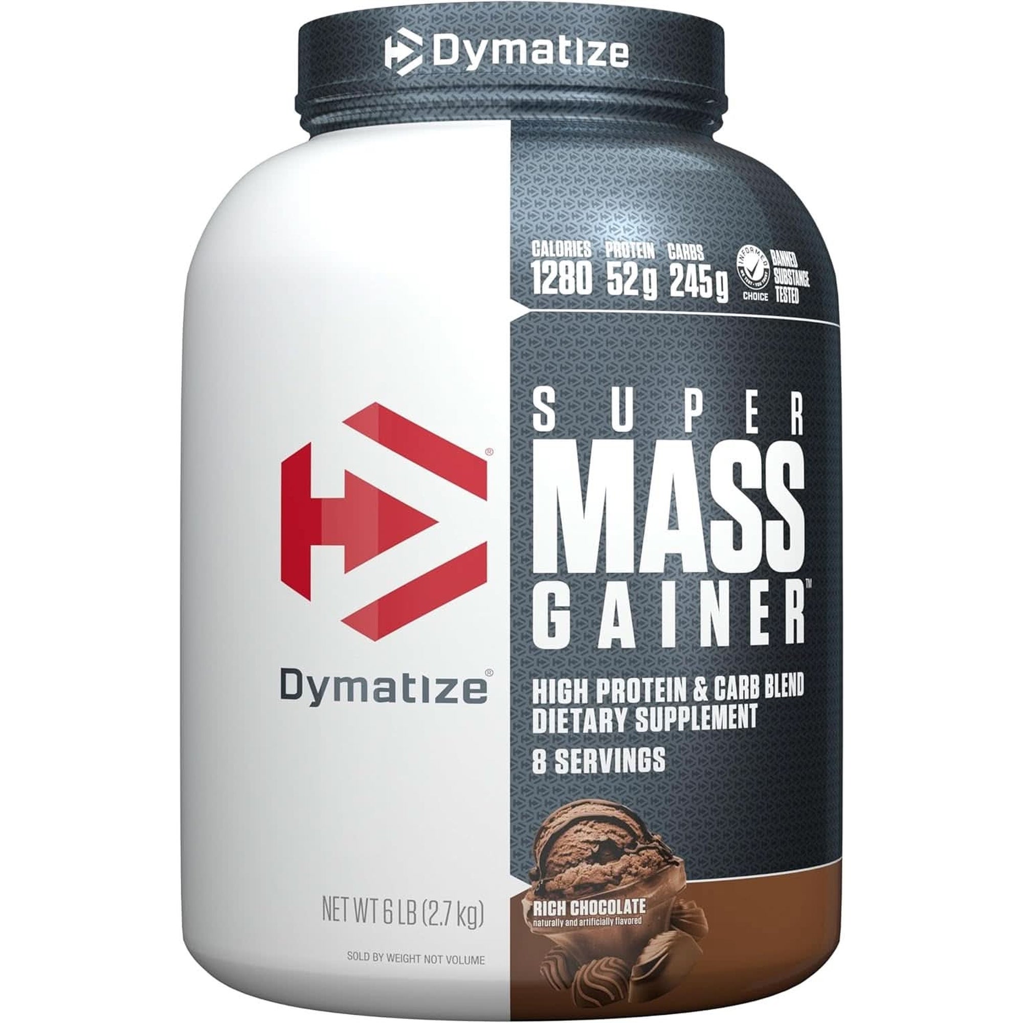 Dymatize Super Mass Gainer Protein Powder, 1280 Calories & 52G Protein, Gain Strength & Size Quickly, 10.7G Bcaas, Mixes Easily, Tastes Delicious, Gourmet Vanilla, Gourmet Vanilla, 6 Pound (Pack of 1)