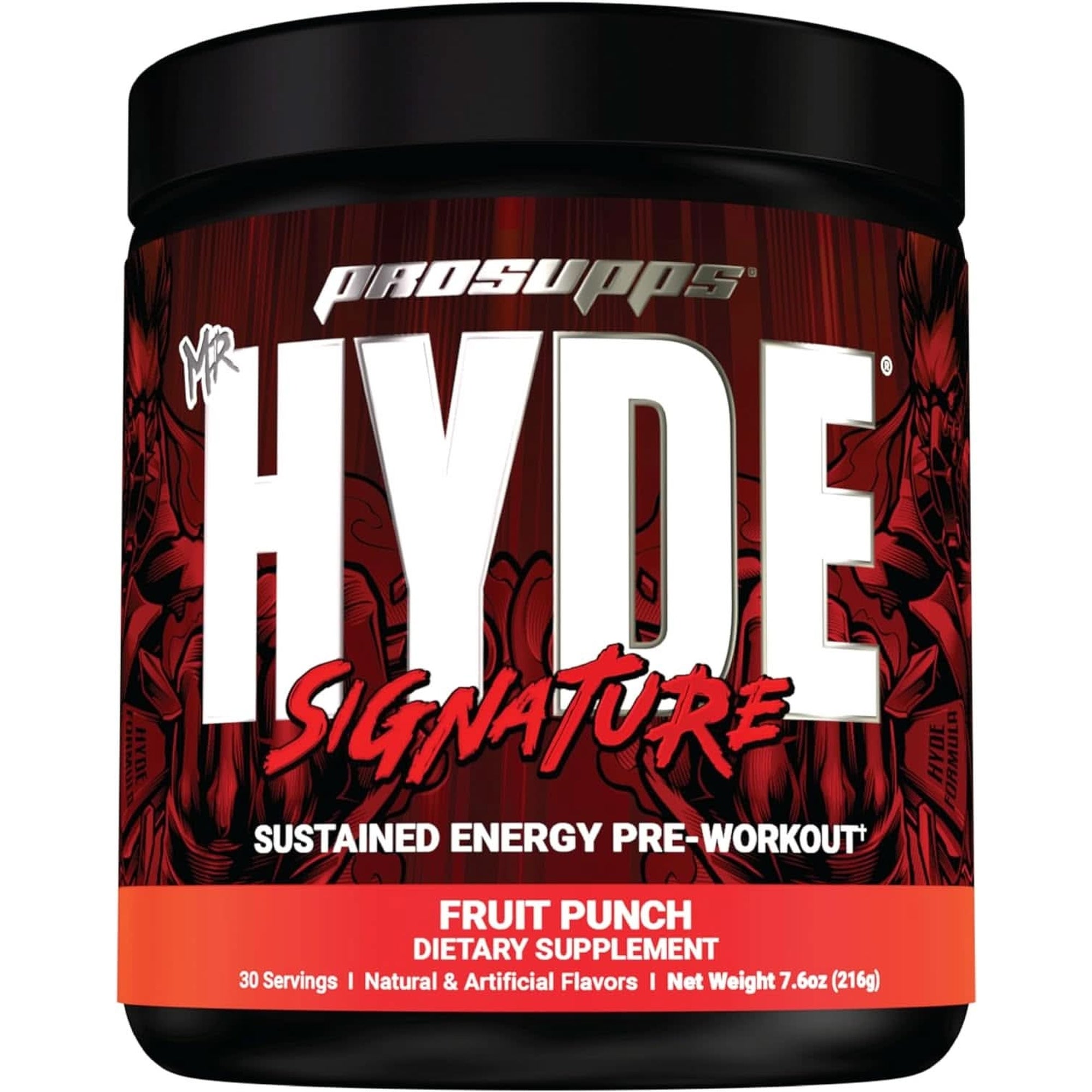 PROSUPPS Mr. Hyde Signature Pre Workout with Creatine, Beta Alanine, Teacrine and Caffeine for Sustained Energy, Focus Pumps - Pre-Workout Energy Drink Men Women (Blue Razz, 30 Servings)