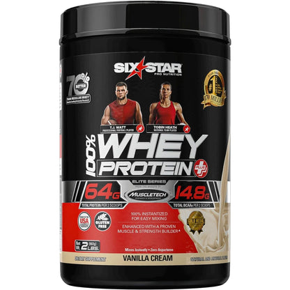 Whey Protein Powder | Six Star Whey Protein plus | Whey Protein Isolate & Peptides | Lean Protein Powder for Muscle Gain | Muscle Builder for Men & Women | Triple Chocolate, 1.82 Lbs (826 G)