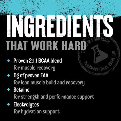 Animal Juiced Amino Acids - BCAA/EAA Matrix plus Hydration with Electrolytes and Sea Salt Anytime Recovery and Improved Performance - 30 Servings