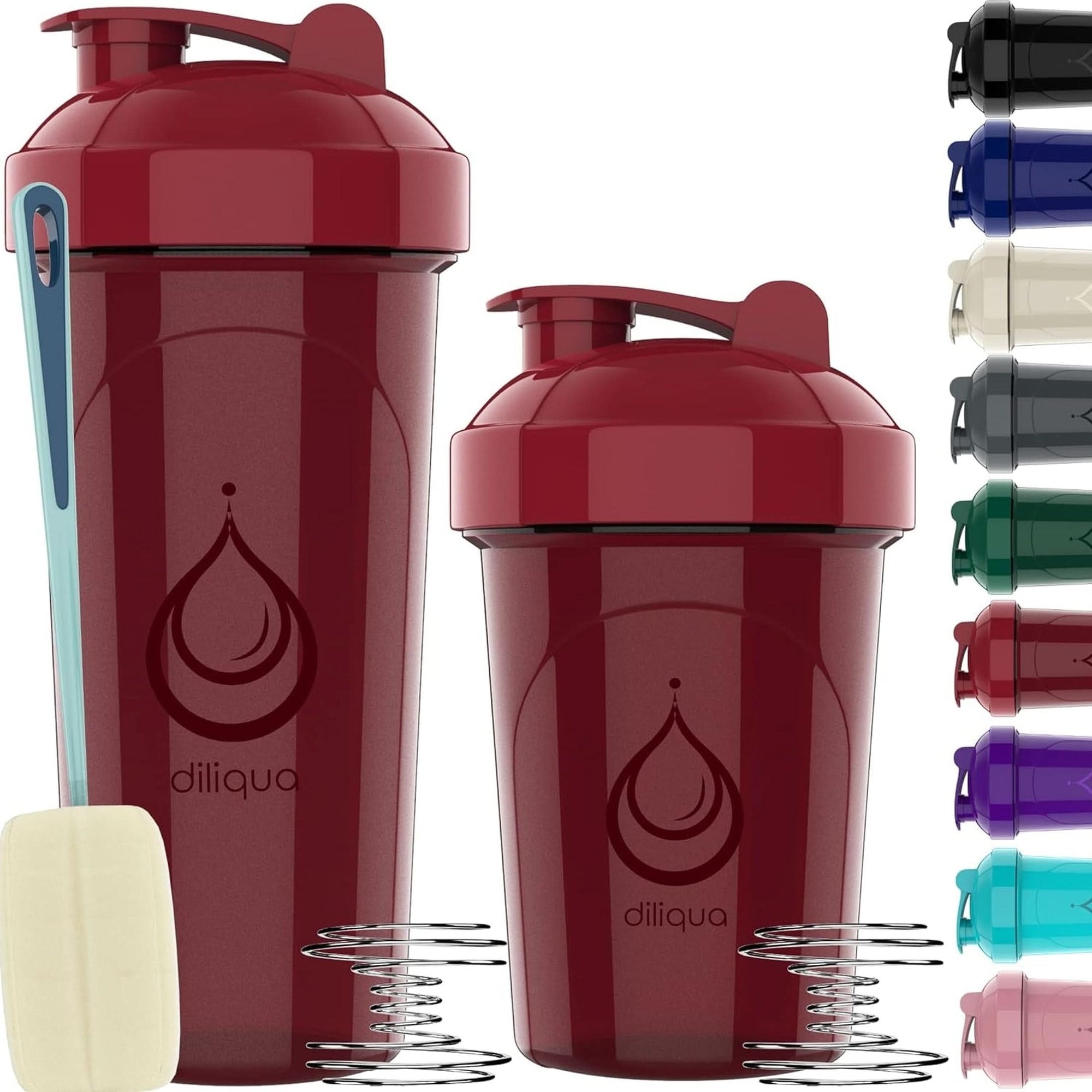 -10 PACK- Small Shaker Bottles for Protein Mixes | Bpa-Free & Dishwasher Safe | 5 Large 28 Oz & 5 20 Oz | Blender Shaker Cups for Protein Shakes