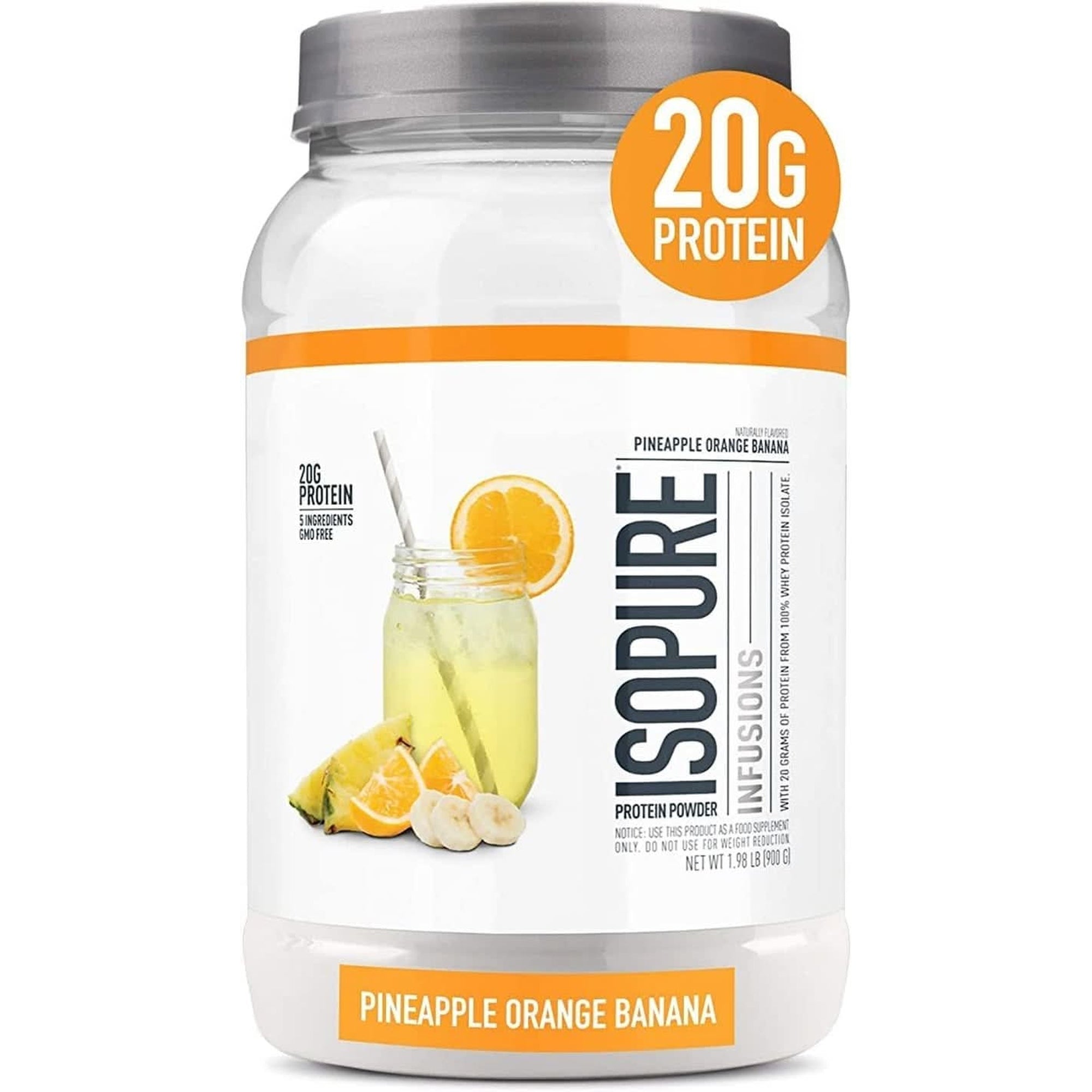 Isopure Protein Powder, Clear Whey Isolate Protein, Post Workout Recovery Drink Mix, Gluten Free with Zero Added Sugar, Infusions- Citrus Lemonade, 16 Servings, 0.88 Pounds