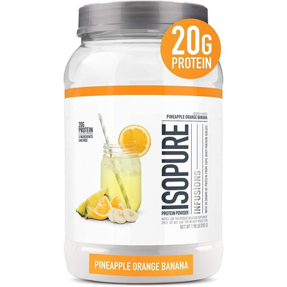 Isopure Protein Powder, Clear Whey Isolate Protein, Post Workout Recovery Drink Mix, Gluten Free with Zero Added Sugar, Infusions- Citrus Lemonade, 16 Servings, 0.88 Pounds