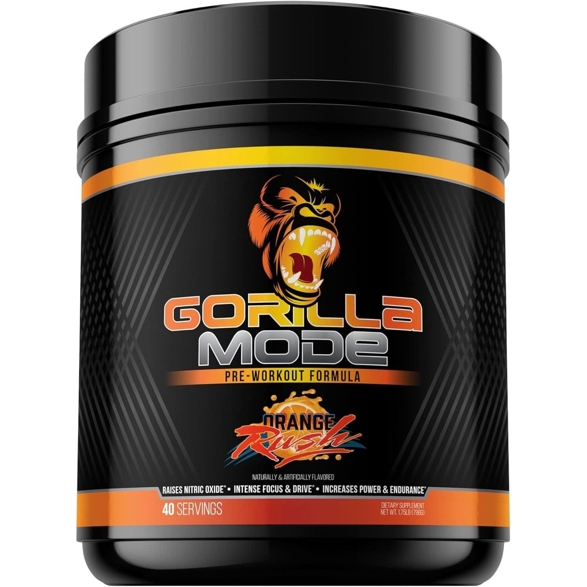 Gorilla Mode Pre Workout - Massive Pumps · Laser Focus · Energy · Power - L-Citrulline, Creatine, L-Tyrosine, Betaine, Hydroprime®, Alpha-Gpc, 400Mg Caffeine, Huperzine a - 620G (Bombsicle)