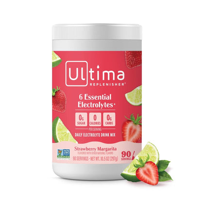 Ultima Replenisher Mocktini Electrolyte Drink Mix – Peach Bellini, 90 Servings – Hydration Powder with 6 Key Electrolytes & Trace Minerals – Keto Friendly, Non- GMO & Sugar-Free Electrolyte Powder