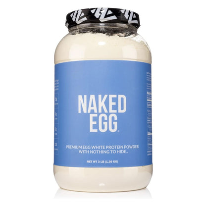 Naked 3LB Non-Gmo Egg White Protein Supplement Powder, Unflavored, No Additives, Paleo, Dairy Free, Gluten Free, Soy Free – 25G Protein, 44 Servings, 3 Pounds