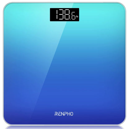 RENPHO Scale for Body Weight, Digital Bathroom Scale with Backlit LED Display, Highly Accurate & Measures Weight up to 400 Lb/180Kg, Batteries Included, Black-Core 1S