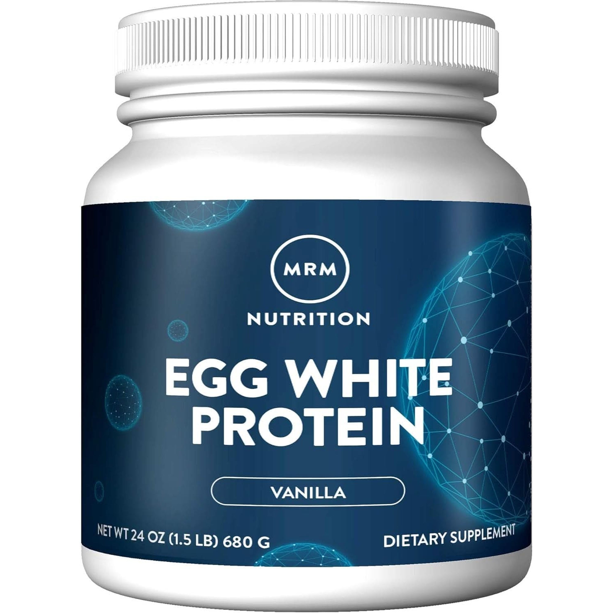 MRM Nutrition Egg White Protein | Vanilla Flavored | 23G Fat-Free Protein | with Digestive Enzymes | Highest Biological Value | Clinically Tested | 10 Servings