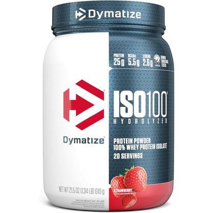 Dymatize ISO 100 Whey Protein Powder with 25G of Hydrolyzed 100% Whey Isolate, Gluten Free, Fast Digesting, Gourmet, 3 Pound, Vanilla, 3 Pound, 48 Oz