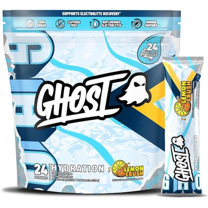 GHOST Hydration, Kiwi Strawberry, 40 Serv, Electrolyte Powder - Drink Mix Supplement with Magnesium, Potassium, Calcium, Vitamin C & Taurine for Energy & Endurance - Vegan, Free of Soy, Sugar & Gluten