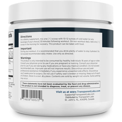 Transparent Labs Creatine HMB - Creatine Monohydrate Powder with HMB for Muscle Growth, Increased Strength, Enhanced Energy Output, and Improved Athletic Performance - 30 Servings, Strawberry Lemonade