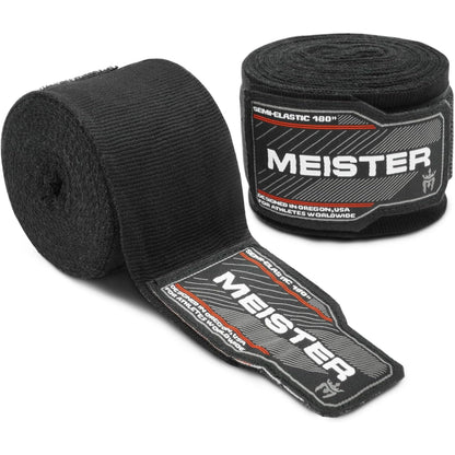 Meister Adult 180" Semi-Elastic Hand Wraps for MMA & Boxing Pair