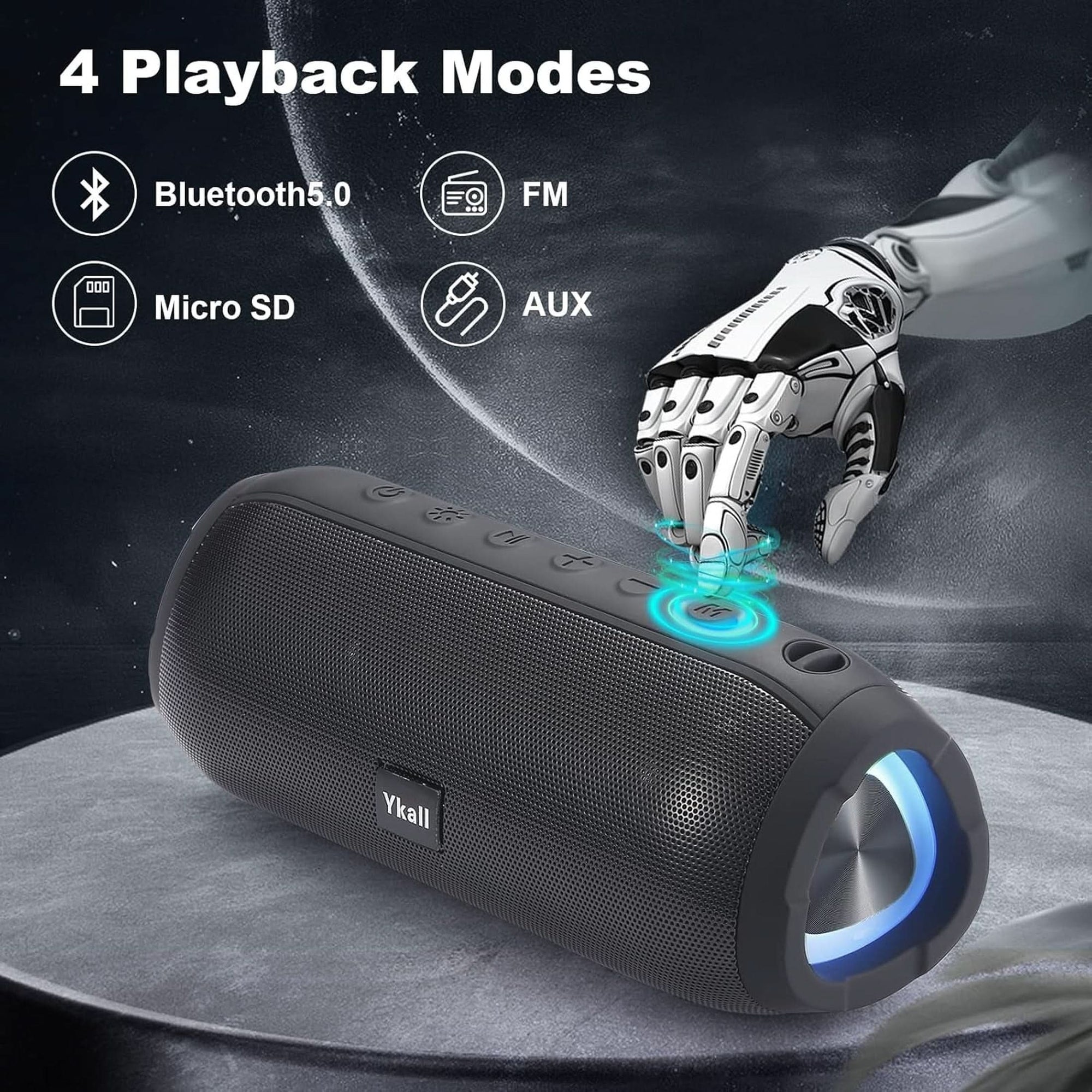 Bluetooth Speakers, Portable Bluetooth Speaker Wireless with 20W Loud Stereo Sound, TWS Pairing for Outdoor, IPX6 Waterproof Shower Speakers, 36H Playtime, Built-In Mic Radio Mode RGB Lights Speakers