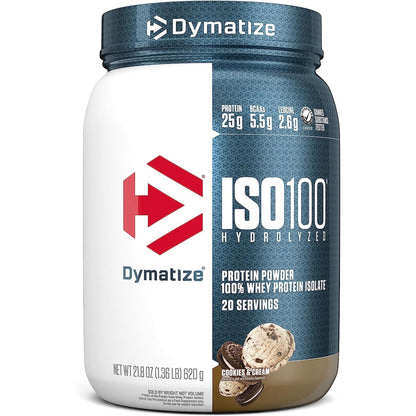 Dymatize ISO 100 Whey Protein Powder with 25G of Hydrolyzed 100% Whey Isolate, Gluten Free, Fast Digesting, Gourmet, 3 Pound, Vanilla, 3 Pound, 48 Oz