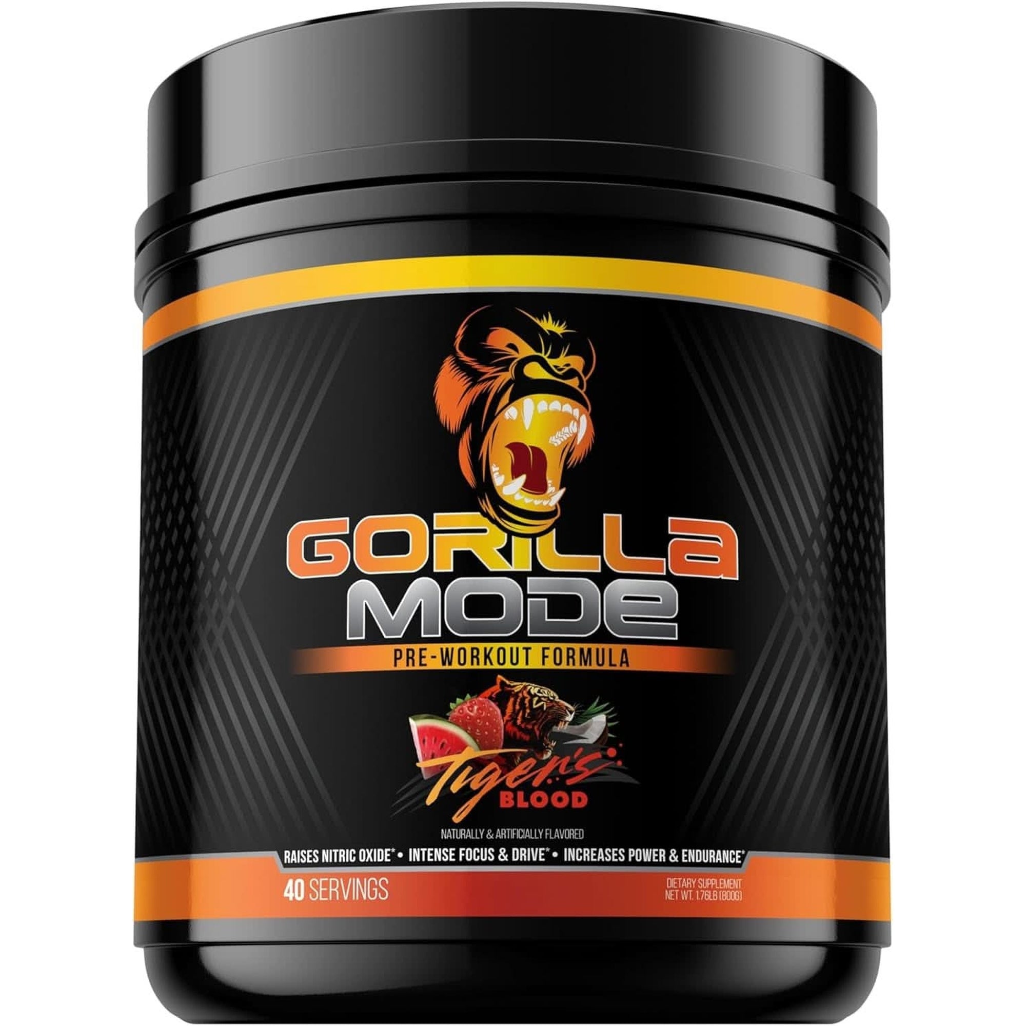 Gorilla Mode Pre Workout - Massive Pumps · Laser Focus · Energy · Power - L-Citrulline, Creatine, L-Tyrosine, Betaine, Hydroprime®, Alpha-Gpc, 400Mg Caffeine, Huperzine a - 620G (Bombsicle)