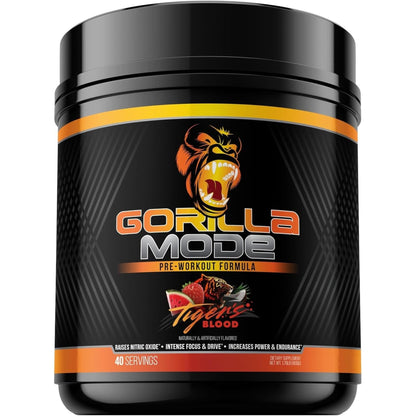 Gorilla Mode Pre Workout - Massive Pumps · Laser Focus · Energy · Power - L-Citrulline, Creatine, L-Tyrosine, Betaine, Hydroprime®, Alpha-Gpc, 400Mg Caffeine, Huperzine a - 620G (Bombsicle)