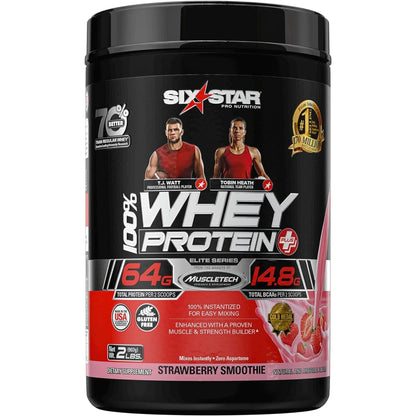 Whey Protein Powder | Six Star Whey Protein plus | Whey Protein Isolate & Peptides | Lean Protein Powder for Muscle Gain | Muscle Builder for Men & Women | Triple Chocolate, 1.82 Lbs (826 G)