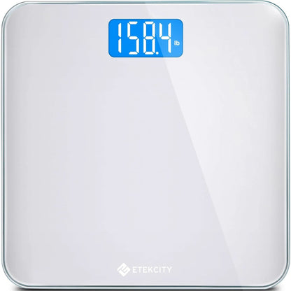 Etekcity Scale for Body Weight, Digital Bathroom Scales for People, Most Accurate to 0.05Lb, Bright LED Display & Large Clear Numbers, Upgraded Quality for the Elderly Safe Home Use, 400 Lbs