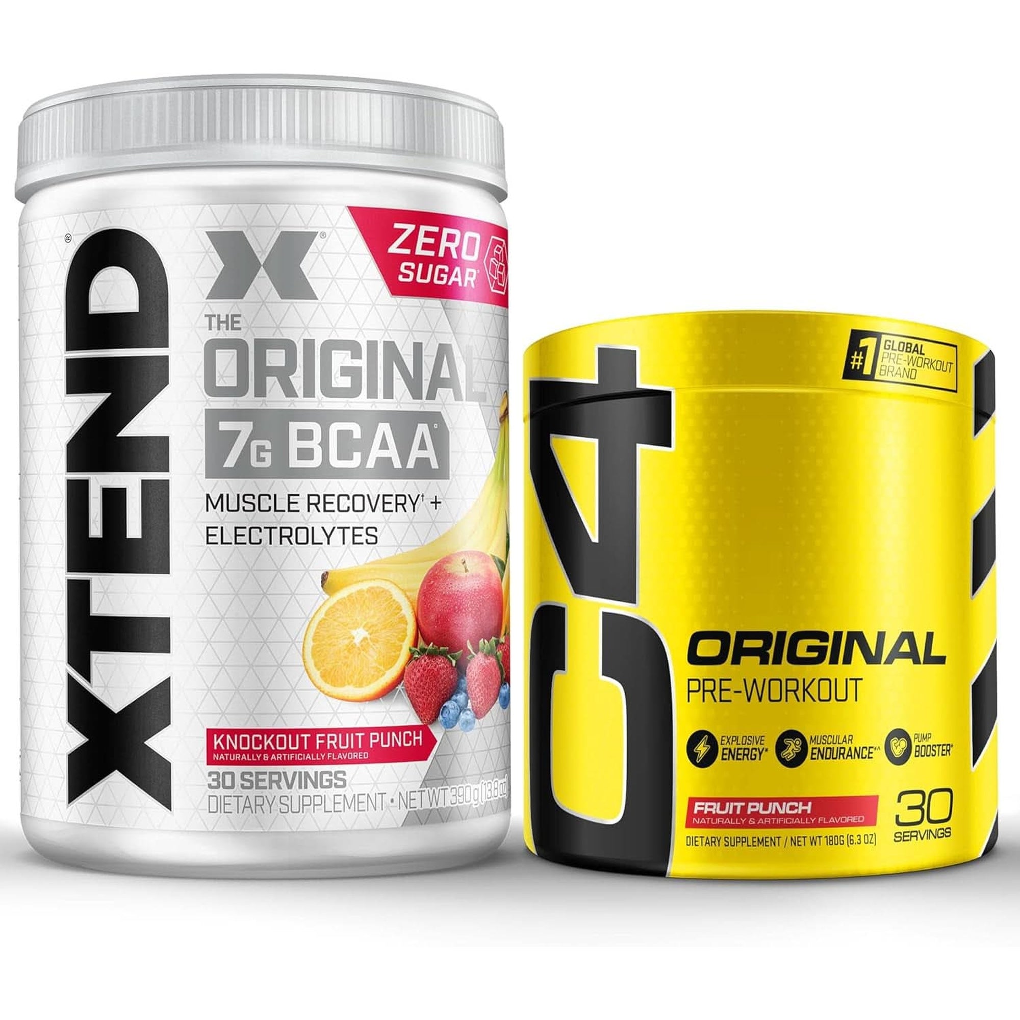 Xtend XTEND Original BCAA Powder 7G BCAA and 2.5G L-Glutamine, Sugar Free Post Workout Muscle Recovery Drink with Amino Acids for Men & Women, 30 Servings