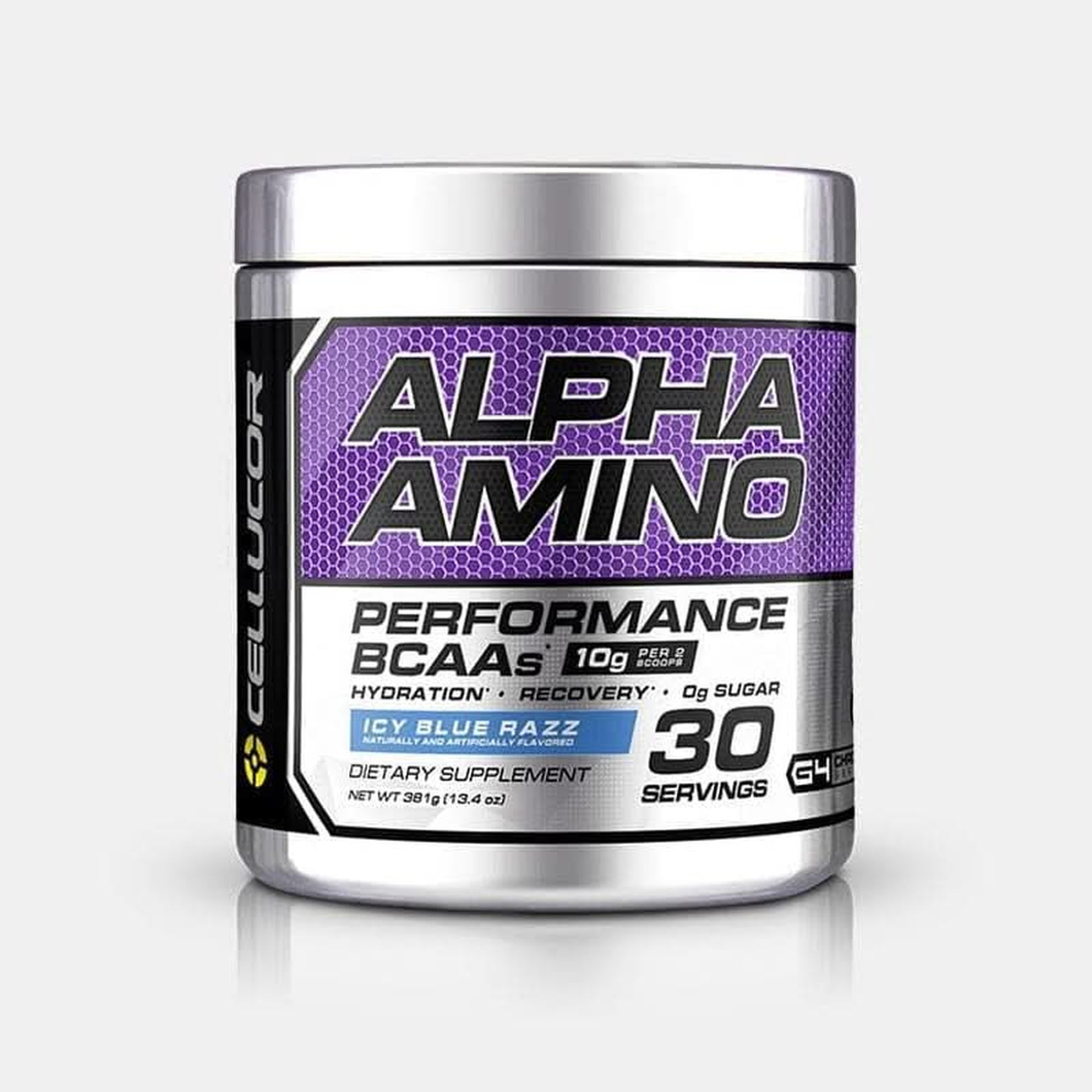 Cellucor Alpha Amino EAA & BCAA Powder | Branched Chain Essential Amino Acids + Electrolytes | ICY Blue Razz | 30 Servings