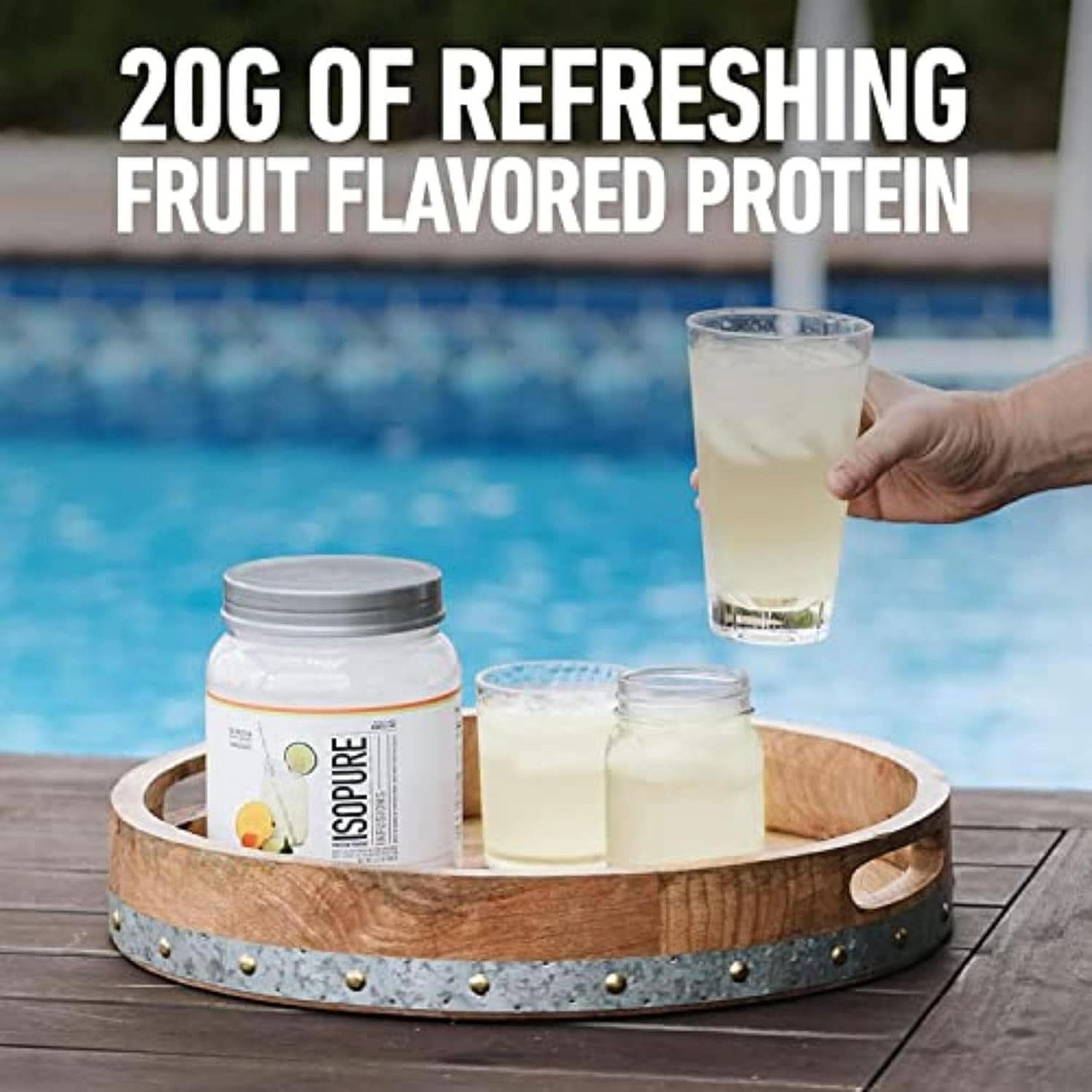 Isopure Protein Powder, Clear Whey Isolate Protein, Post Workout Recovery Drink Mix, Gluten Free with Zero Added Sugar, Infusions- Citrus Lemonade, 16 Servings, 0.88 Pounds