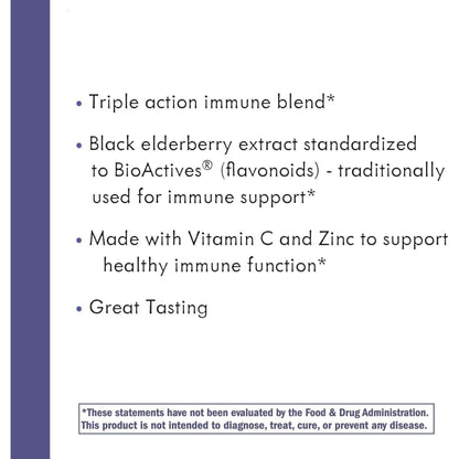 Nature’S Way Sambucus Elderberry Immune Gummies, Daily Immune Support for Kids and Adults*, with Vitamin C, Vitamin D3, Zinc, Gluten Free, Vegetarian, 60 Gummies (Packaging May Vary)