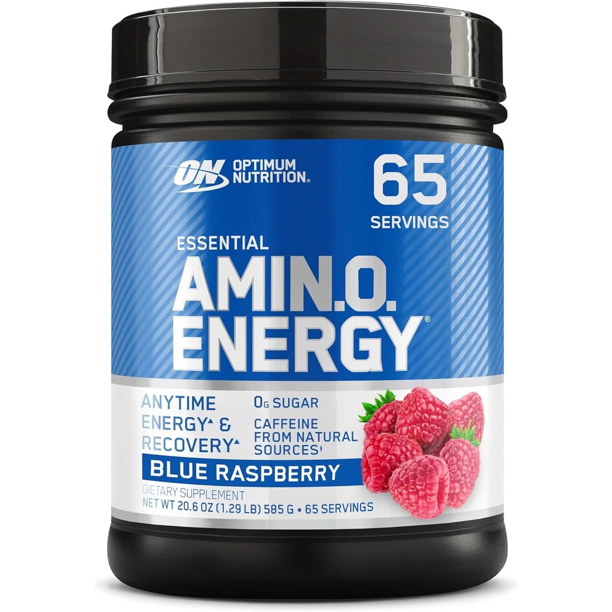 Optimum Nutrition Amino Energy - Pre Workout with Green Tea, BCAA, Amino Acids, Keto Friendly, Green Coffee Extract, Energy Powder - Blue Raspberry, 30 Servings (Packaging May Vary)