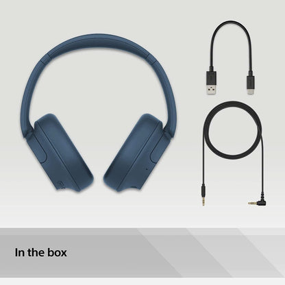 Sony WH-CH720NL Noise Canceling Wireless Bluetooth Headphones - Built-In Microphone - up to 35 Hours Battery Life and Quick Charge - Navy Blue