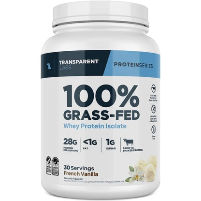 Transparent Labs Grass-Fed Whey Protein Isolate - Natural Flavor, Gluten Free Whey Protein Powder W/ 28G of Protein per Serving & 9 Essential Amino Acids - 30 Servings, Chocolate Peanut Butter